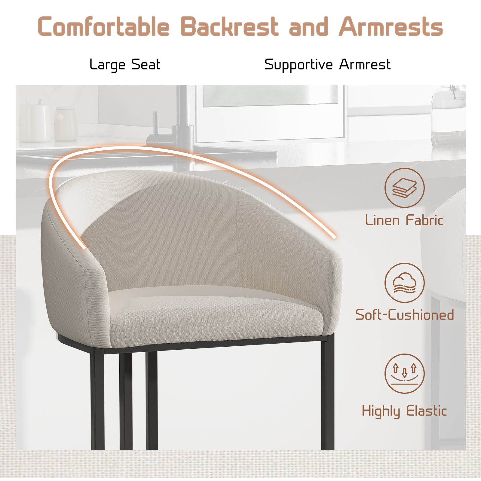 B317 26“ Counter Height Bar Stools - Image 4